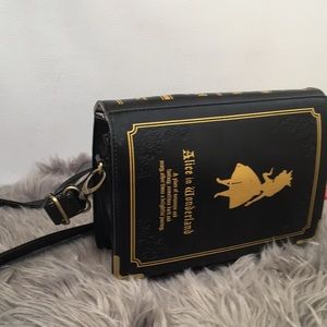 Alice in Wonderland Book Crossbody Bag